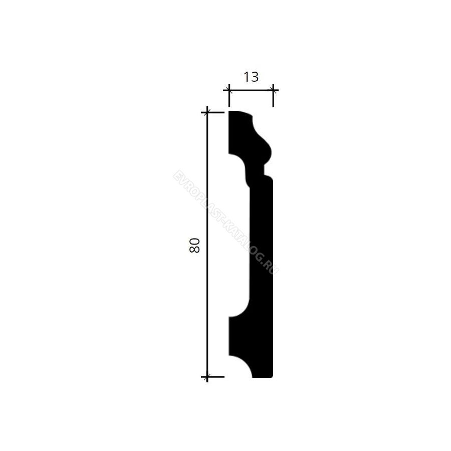 Плинтус напольный из композита 6.53.110 - размер